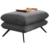 KAWOLA Hocker CHARME Hockerbank Cord grau