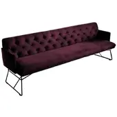 KAWOLA Esszimmerbank CHARME Velvet purple 206cm