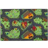 Snapstyle Kinder Spiel Teppich Bauernhof Bunt 140x200cm