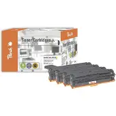Peach Spar Pack Tonermodule kompatibel zu HP CB540, CB541, CB542, CB543, Schwarz, Cyan, Magenta, Weiß, 4 Stück(e)