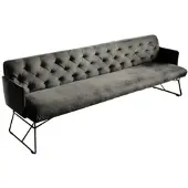 KAWOLA ESSZIMMERBANK CHARME Grau Velvet