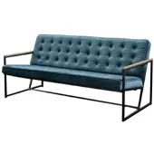 KAWOLA Sofa ARLY Polsterbank Bezug Velvet petrol