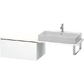 Duravit L-Cube Unterschrank für Konsole, 1 Auszug, 820x400x547mm, LC583408484, Farbe: Weiß Supermatt Dekor
