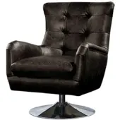 KAWOLA Sessel Relexa Leder schwarz B/H/T: 69x77x95cm