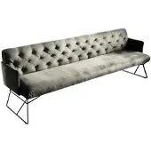 KAWOLA ESSZIMMERBANK CHARME Silber Velvet