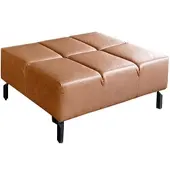 KAWOLA Polsterhocker NELSON Hockerbank Leder cognac