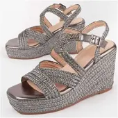 Montevita Keilsandalen Sparto Salia7 Grau