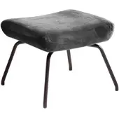 KAWOLA Hocker LOTTE Polsterhocker velvet stone
