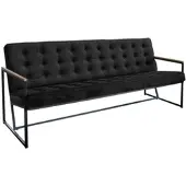 KAWOLA Sofa ARLY Polsterbank Bezug Velvet schwarz