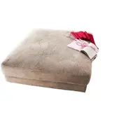 KAWOLA Big Hocker MADELINE Polsterhocker Cord taupe