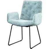 KAWOLA Stuhl NEW CHARME Esszimmersessel Cord hellblau