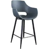 KAWOLA Barhocker ZAJA Barstuhl Sitzhöhe 76 cm Kunststoff grau