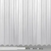 Bestlivings Gardine 300cm bis 900cm Breite, Voile transparent Kräuselband Universalband mit eingenähten Bleiband in der Farbe weiß ( Breite ca. 900 cm, Länge ca.
