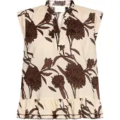 Cartoon Casual-Bluse mit Raffung in Beige/Braun | Gr.: 38