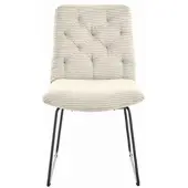 KAWOLA Stuhl NEW CHARME Esszimmerstuhl Cord cremeweiß