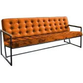 KAWOLA POLSTERBANK ARLY Orange Velvet