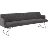 KAWOLA ESSZIMMERBANK CHARME Grau Cord