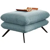 KAWOLA HOCKERBANK CHARME Hellblau Cord