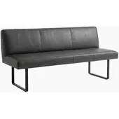KAWOLA Esszimmerbank ELEEN Leder schwarz 243cm