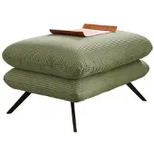 KAWOLA HOCKERBANK CHARME Grün Cord