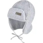 Sterntaler Fliegermütze Fleece in silber mel. | Gr.: 51 cm