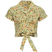 Queen Kerosin HawaiIbluse Citrus Cocktails in gelb | Gr.: XL