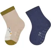 Sterntaler ABS Socken 2er-Pack Hippo in beige | Gr.: 26
