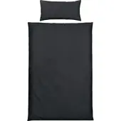 Erwin Müller Mako-Satin Bettwäsche Landshut in schwarz | Gr.: 155x240-cm-40x80-cm