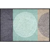 Salonloewe Fußmatte in grau/mint | Gr.: 75 x 190 cm