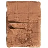 Ib Laursen Klassischer Quilt aus Baumwolle in cognac | Gr.: onesize