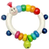 Hess Holzspielzeug Holzrassel "Wurm Theo" in Bunt | Gr.: onesize