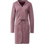 Erwin Müller Leichtfrottier Bademantel mit Kapuze Limbach in mauve | Gr.: 40-42
