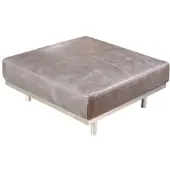 KAWOLA HOCKER OPRA Grau Leder