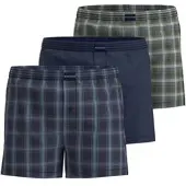 Tom Tailor Webboxershorts 3Er Pack Nürnberg in blau-dunkel-Karo | Gr.: 6