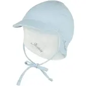 Sterntaler Wende-Schirmmütze Musselin in bleu | Gr.: 41 cm
