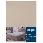 Setex Frottee-Spannbettlaken in creme | Gr.: 90-100 x 200 cm