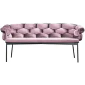 KAWOLA SITZBANK MONTY Pink Velvet