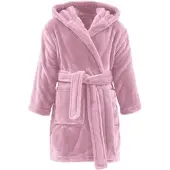 Redbest Fleece Kinder-Bademantel mit Kapuze Perris in mauve | Gr.: 146/152