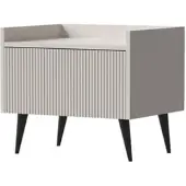 WFL GROUP NACHTTISCH Arysa in Beige Cashmere 52/45/41 cm