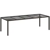 Furnicato Gartentisch Braun 250 X 100 X 75 Cm Poly Rattan