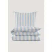 Hessnatur Renforcé Bettwäsche-Set in himmelblau | Gr.: 240x220 (2x 80x80 cm)