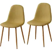 HTI 2er Set Stühle SavannahW Webstoff Retro-Design, B43,5xH88,5 cm, Sitzhöhe 47 cm