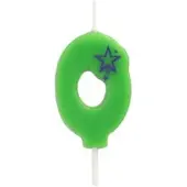 Papstar Zahlenkerze, Mini 6,8 cm gelb "7" 15 Stück