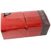 Papstar 250 Servietten, 3-lagig 1/8-Falz Rot