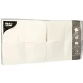 Papstar Servietten 1/8-Falz, 40x40 cm, weiß, 2-lagig | Folie (250 Stück)