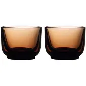 Fellow 2er-Set Pirch Cortado-Gläser, 120 ml, Bernstein