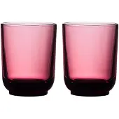 Fellow Set mit zwei Pirch Latte-Gläsern, 320 ml, Rot
