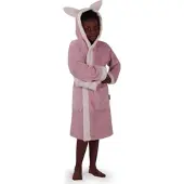 Normani Frottee Bademantel für Kinder aus Bio-Baumwolle in Alpaka-Rosa | Gr.: 146/152