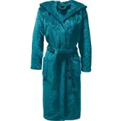 Redbest Fleece Unisex-Bademantel mit Kapuze Perris in petrol | Gr.: L