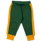 Little green radicals Bio-Baumwoll-Jogginghose mit Knieaufnäher in Grün | Gr.: 9-12 MONATE